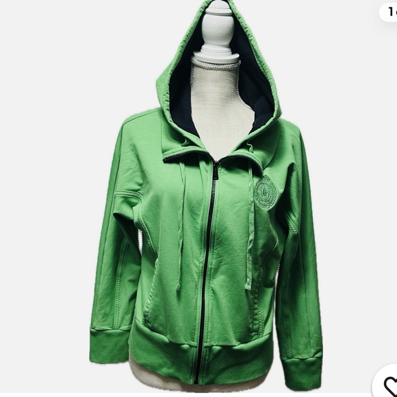 Ralph Lauren Active LRL Women's Green Full Zip Jacket Hoodie Crest Embroidered - Picture 2 of 11